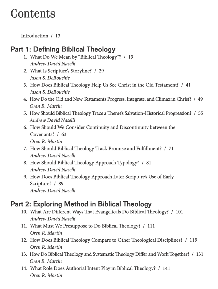 40 Questions about Biblical Theology